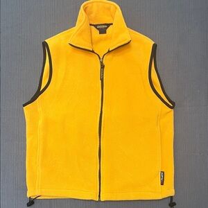 MEN’S WOOLRICH GOLDEN YELLOW POLARTEC FLEECE VEST~SZ SMALL